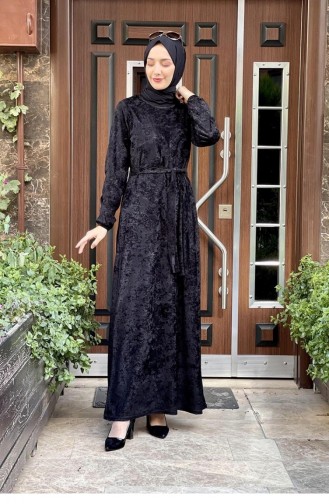 Black İslamitische Jurk 1812CVN.SYH