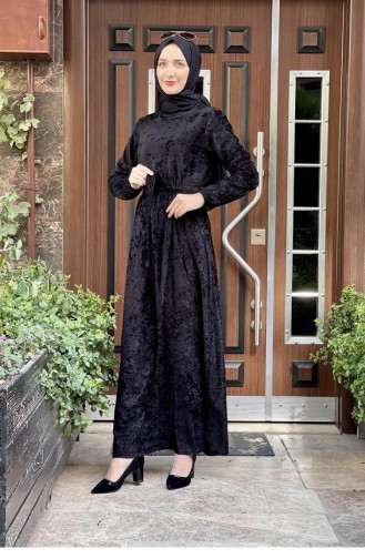 Black İslamitische Jurk 1812CVN.SYH