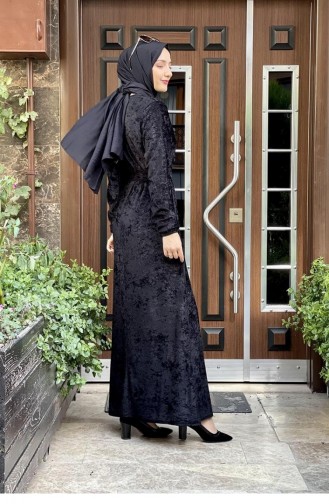 Black İslamitische Jurk 1812CVN.SYH