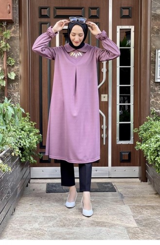 Bebe Yaka A Pile Tunik Pudra