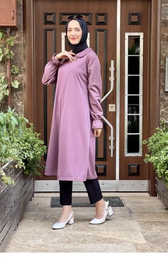 Bebe Yaka A Pile Tunik Pudra