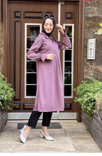 Bebe Yaka A Pile Tunik Pudra