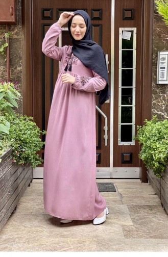 Robe Hijab Rose Pâle 2004MG.GKR