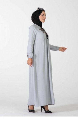 Gray Hijab Dress 2004MG.GRI