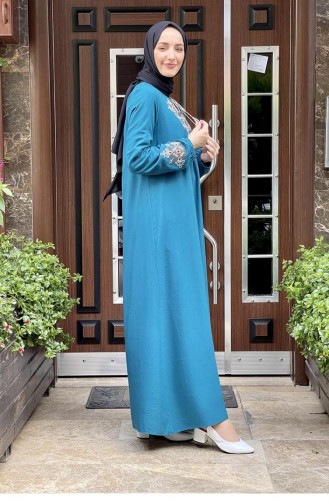 Petrol Hijab Dress 2004MG.PTR