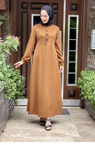 Tan Hijab Dress 2008MG.TAB
