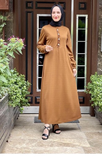 Tan Hijab Dress 2008MG.TAB