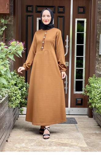 Tan Hijab Dress 2008MG.TAB