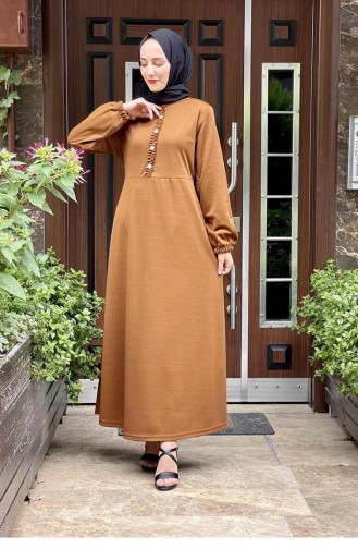 Tan Hijab Dress 2008MG.TAB