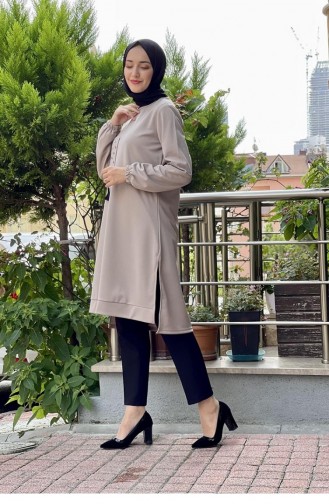 Detaylı Mira Tunik Vizon