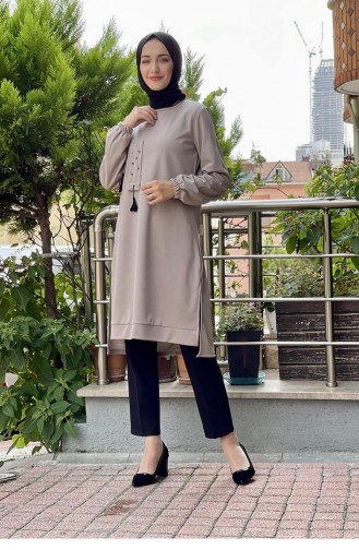 Detaylı Mira Tunik Vizon