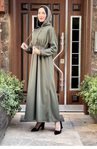 Khaki Hijab Dress 2018MG.HAK