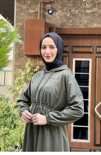 Khaki Hijab Dress 2018MG.HAK