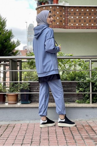 İkili Tesettür Takım Bebe Mavisi