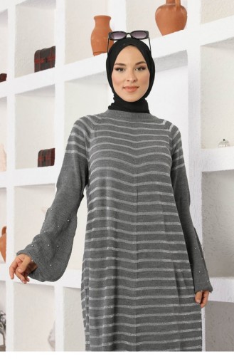 Grau Hijab Kleider 5003MDO.GRI
