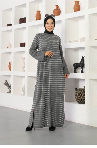 Gray Hijab Dress 5003MDO.GRI