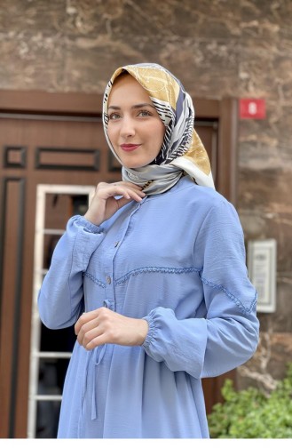 Baby Blue Hijab Dress 5025BGM.BBM