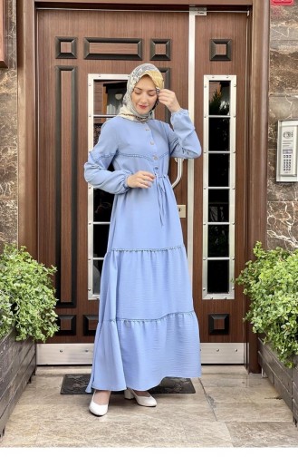 Baby Blue Hijab Dress 5025BGM.BBM