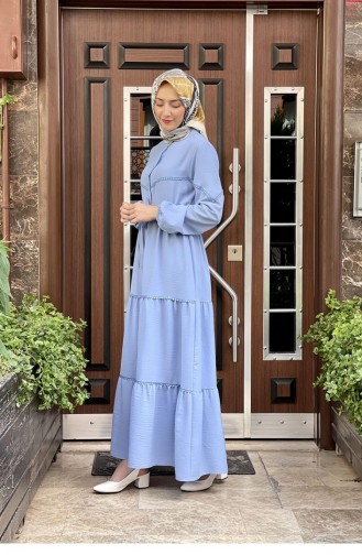 Baby Blue Hijab Dress 5025BGM.BBM