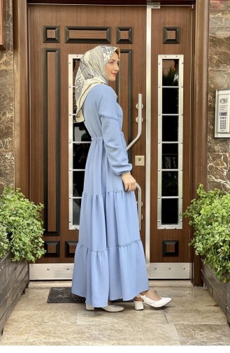 Baby Blue Hijab Dress 5025BGM.BBM