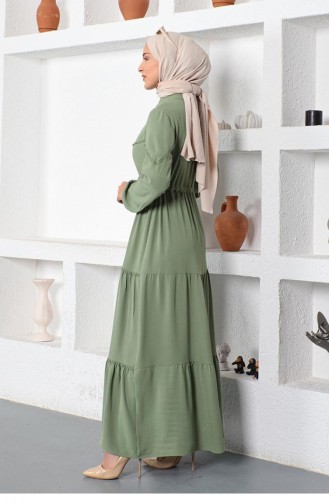 Khaki Hijab Kleider 5025BGM.HAK
