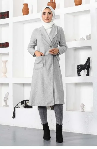Kaşe Kaban 5172-10 Açık Gri