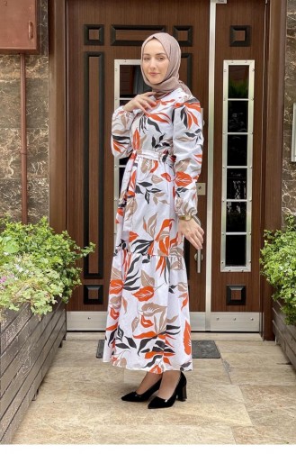 Orange Hijab Dress 5380END.TRC