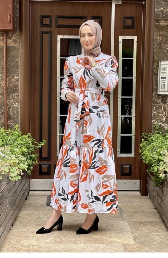 Orange Hijab Dress 5380END.TRC