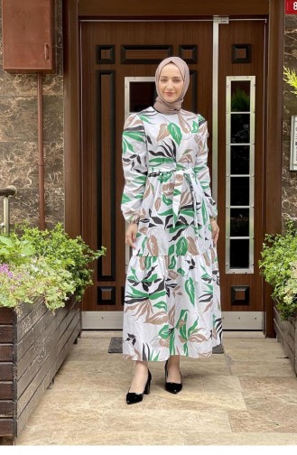 Green Hijab Dress 5380END.YSL