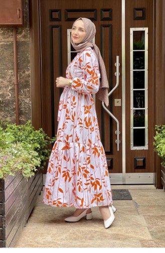 Robe Hijab Orange 5381END.TRC