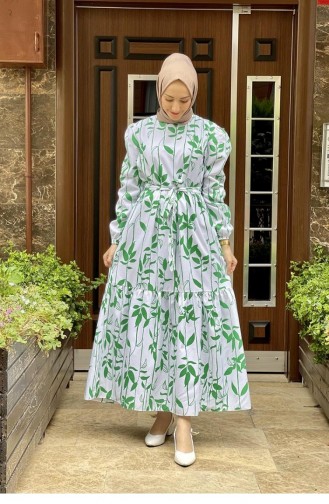 Green Hijab Dress 5381END.YSL