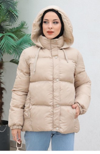 Beige Winter Coat 6048SMR.BEJ