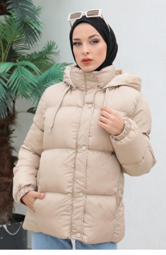 Beige Winter Coat 6048SMR.BEJ