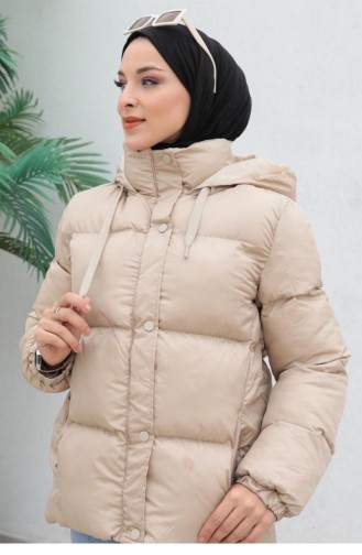 Beige Winter Coat 6048SMR.BEJ