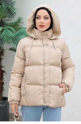 Salaş Şişme Mont Bej