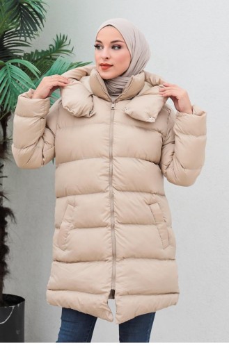 Beige Winter Coat 6052SMR.BEJ