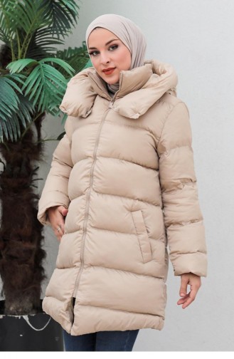 Beige Winter Coat 6052SMR.BEJ