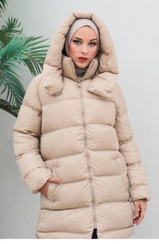 Beige Winter Coat 6052SMR.BEJ