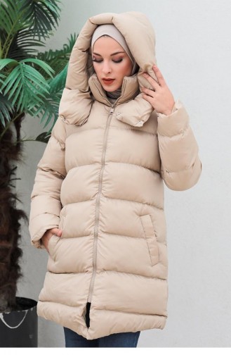 Beige Winter Coat 6052SMR.BEJ