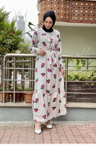 Pink Hijab Dress 6612ES.PMB