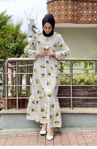 Yellow Hijab Dress 6612ES.SRI