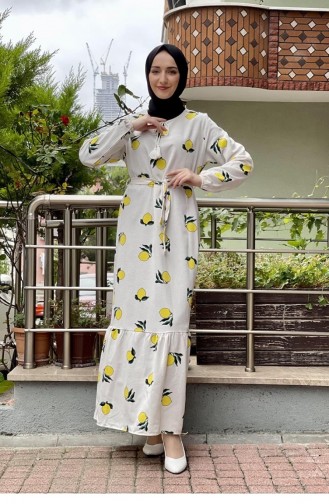 Yellow Hijab Dress 6612ES.SRI