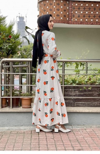 Orange Hijab Dress 6612ES.TRC