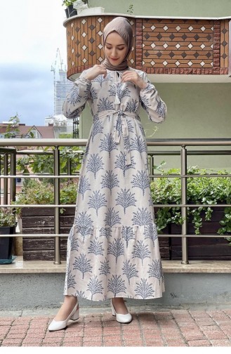 Blau Hijab Kleider 6613ES.MVI