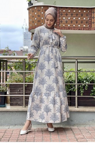 Blau Hijab Kleider 6613ES.MVI