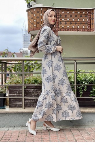Blau Hijab Kleider 6613ES.MVI