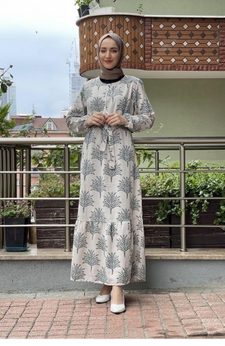 Grün Hijab Kleider 6613ES.YSL