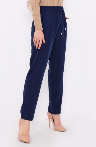 Elastic Waist Pants 2201-11 Indigo 2201-11