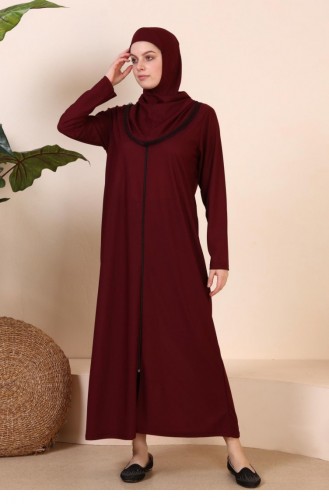 Robe Hijab Bordeaux 7028.Bordo