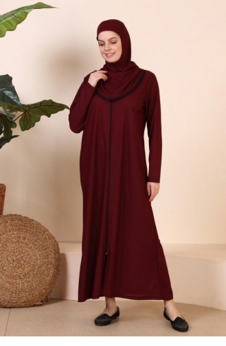 Robe de Prière Bordeaux 7028.Bordo
